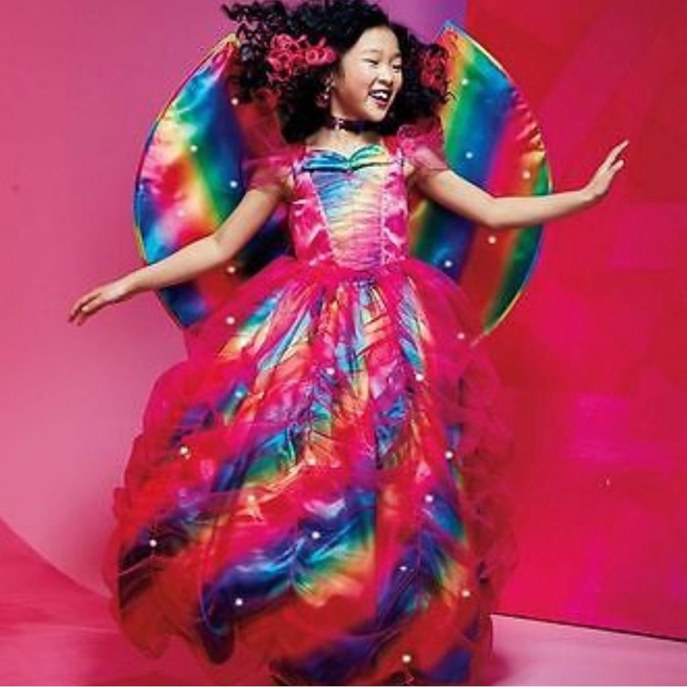 Chasing Fireflies Rainbow Fairy Princess Dress, Size 5 to 6 IMPERFECT
